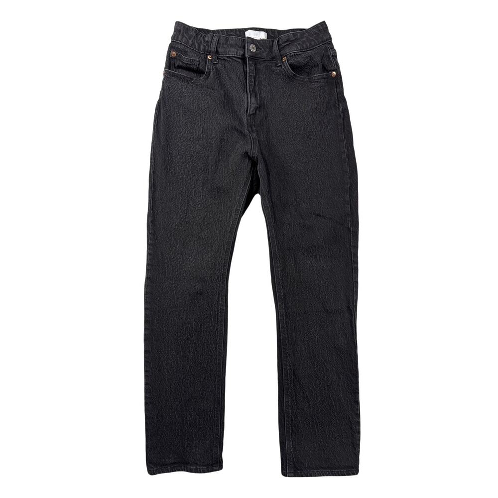 H&M Women’s 10 Black Straight Leg Jeans Minimalist Capsule Style